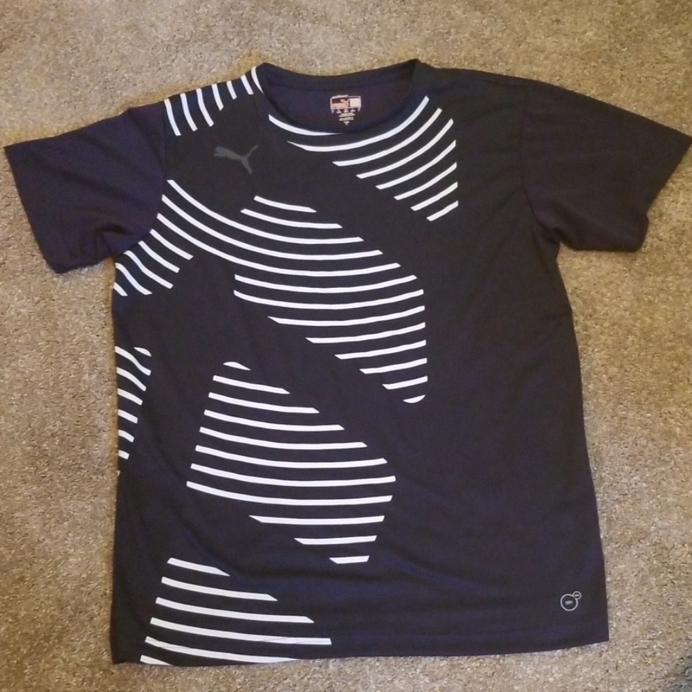 Navy blue puma dry cell shirt